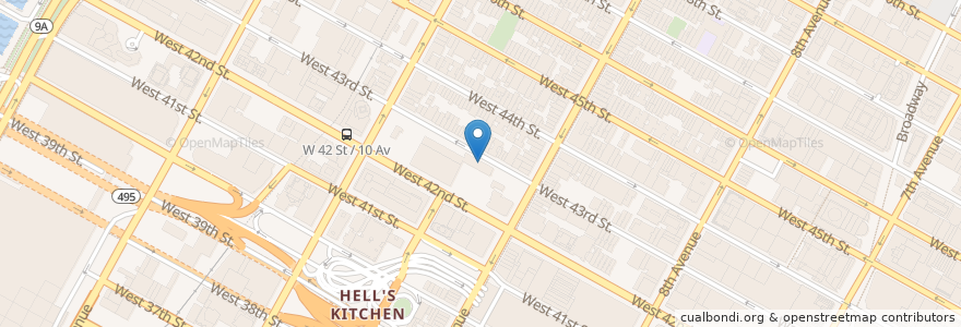 Mapa de ubicacion de Adella en 美利坚合众国/美利堅合眾國, 纽约州 / 紐約州, 纽约, 纽约县, Manhattan, Manhattan Community Board 4.