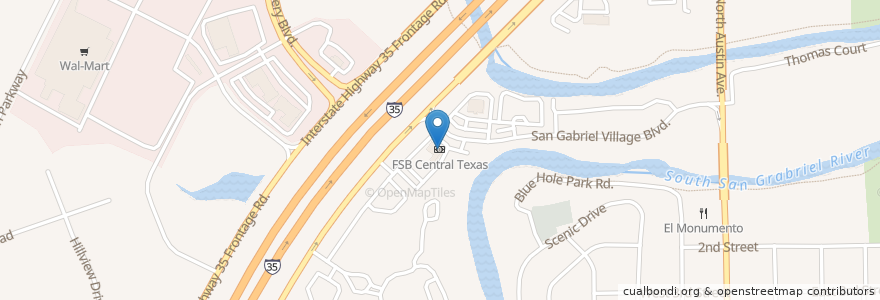 Mapa de ubicacion de FSB Central Texas en United States, Texas, Williamson County, Georgetown.