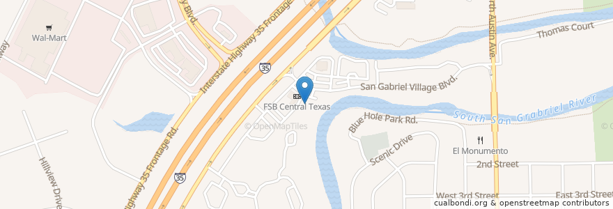 Mapa de ubicacion de San Gabriel Oral & Maxillofacial Surgery Associates en 미국, 텍사스, Williamson County, Georgetown.