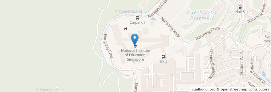 Mapa de ubicacion de National Institute of Education, Singapore en Singapore, Southwest.