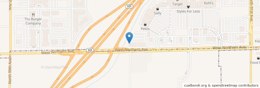 Mapa de ubicacion de Nextcare Urgent Care en Stati Uniti D'America, Arizona, Maricopa County, Peoria.
