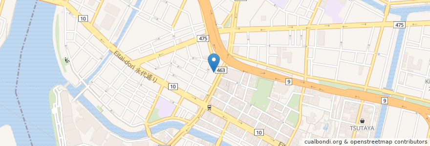 Mapa de ubicacion de 城北信用金庫 en Japon, Tokyo, 江東区.