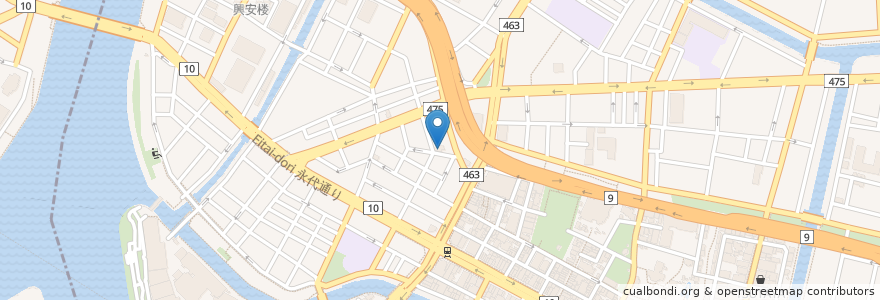 Mapa de ubicacion de 深川東京モダン館 en 日本, 東京都, 江東区.