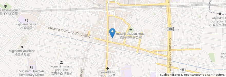 Mapa de ubicacion de ののぶ en Japon, Tokyo, 杉並区.