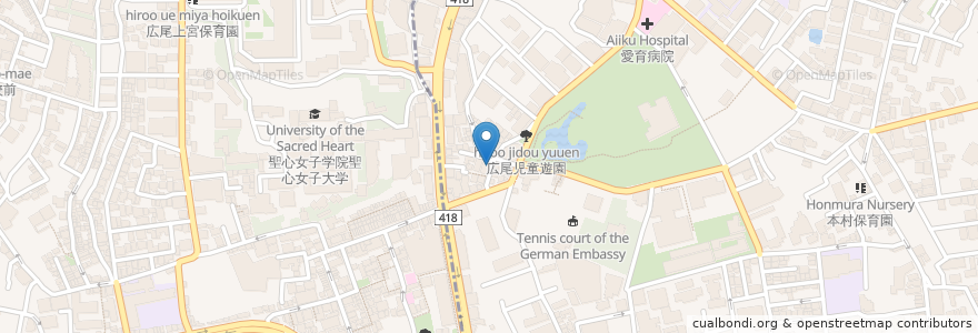 Mapa de ubicacion de Sawacho en Japan, Tokyo, Minato.