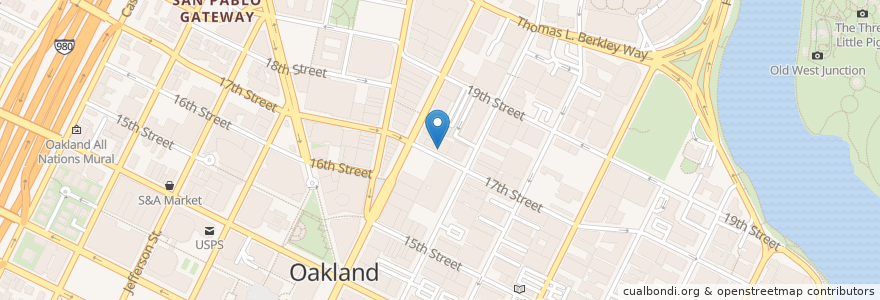 Mapa de ubicacion de First Place Fund for Youth en États-Unis D'Amérique, Californie, Comté D'Alameda, Oakland.