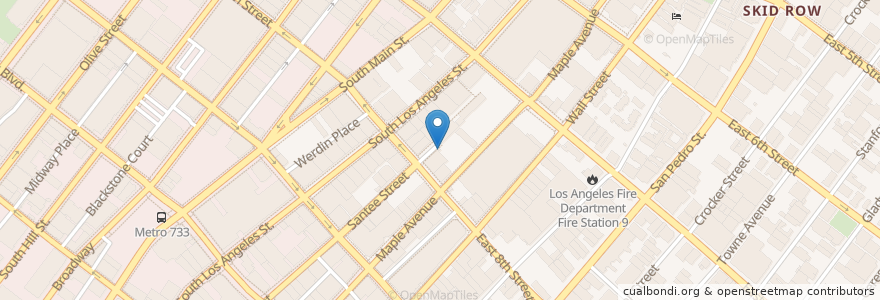 Mapa de ubicacion de Nabeeya en Estados Unidos De América, California, Los Angeles County, Los Ángeles.
