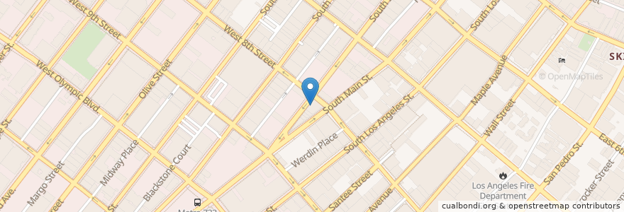 Mapa de ubicacion de Peking Tavern en United States, California, Los Angeles County, Los Angeles.