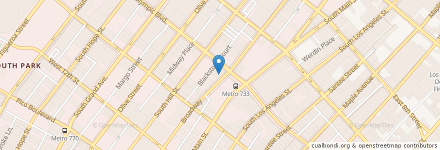 Mapa de ubicacion de Mega Bodega en United States, California, Los Angeles County, Los Angeles.