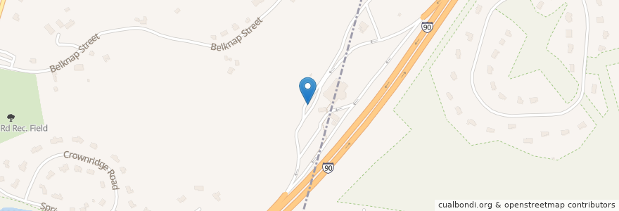 Mapa de ubicacion de Rest Stop (Westborough) en United States, Massachusetts, Worcester County, Westborough.