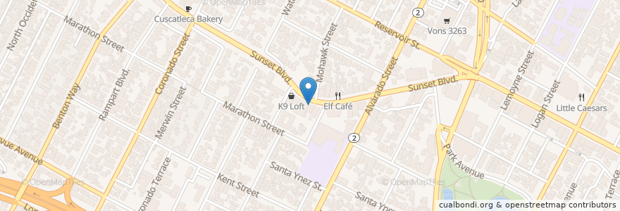 Mapa de ubicacion de Bar Bandini en États-Unis D'Amérique, Californie, Los Angeles County, Los Angeles.