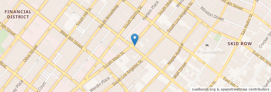 Mapa de ubicacion de Margarita's Place en Estados Unidos Da América, Califórnia, Los Angeles County, Los Angeles.
