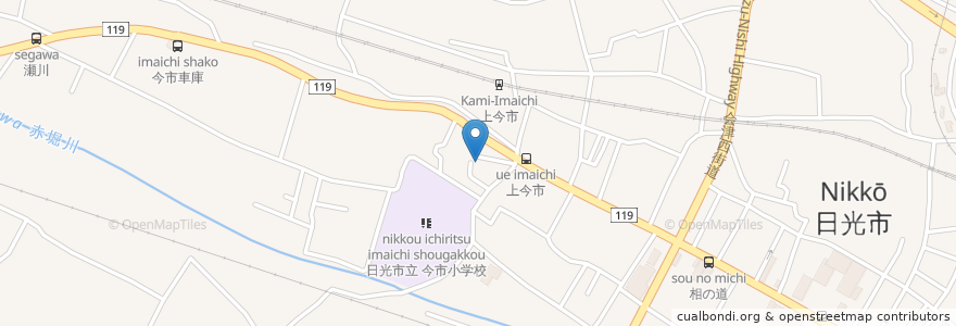 Mapa de ubicacion de 滝尾神社 en ژاپن, 栃木県, 日光市.