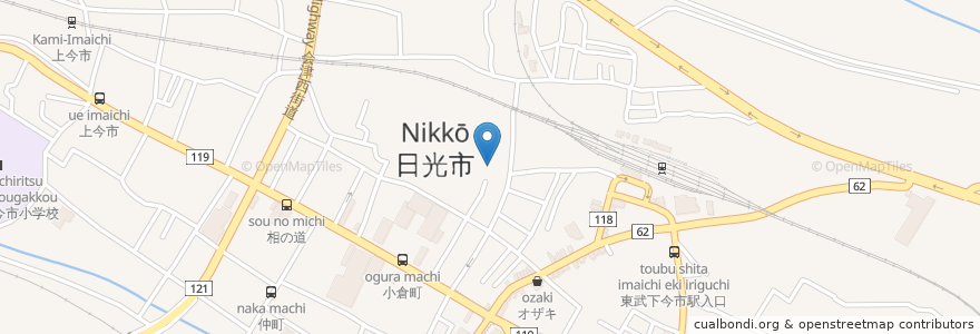 Mapa de ubicacion de 報徳二宮神社 en Japan, Tochigi Prefecture, Nikko.