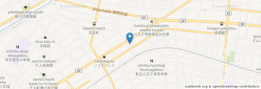 Mapa de ubicacion de 興岳寺 en اليابان, 東京都, 八王子市.