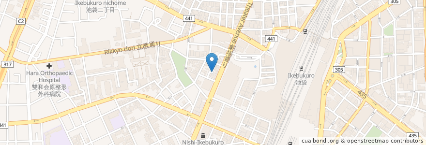 Mapa de ubicacion de 中国家庭料理 楊 ２号店 en 日本, 東京都, 豊島区.