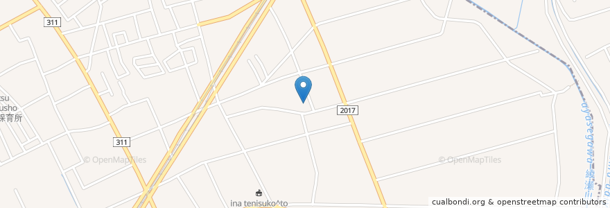 Mapa de ubicacion de こむろ歯科医院 en اليابان, 埼玉県, 北足立郡, 伊奈町.