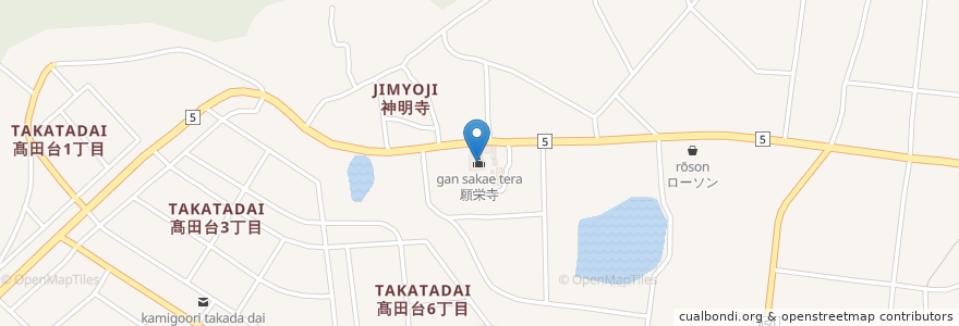 Mapa de ubicacion de 願栄寺 en Japão, 兵庫県, 赤穂郡, 上郡町.