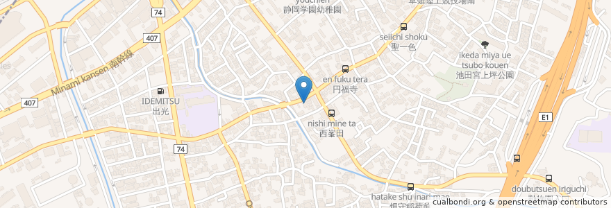 Mapa de ubicacion de 髙橋眼科クリニック en Japan, Präfektur Shizuoka, 静岡市, 駿河区.