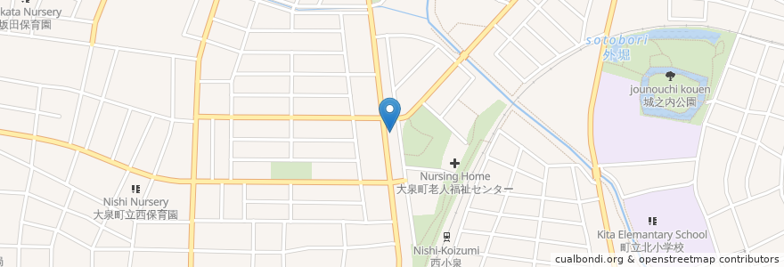 Mapa de ubicacion de レストラン・ブラジル en 日本, 群馬県, 邑楽郡, 大泉町.