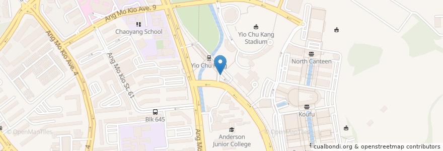 Mapa de ubicacion de Yio Chu Kang Interchange en 新加坡, 中区.