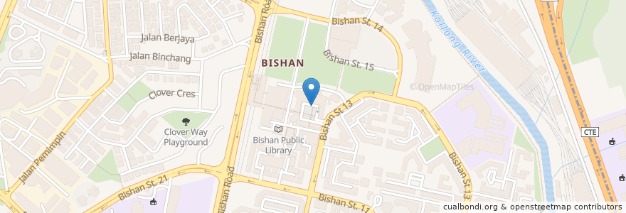 Mapa de ubicacion de Bishan Interchange en Сингапур, Central.