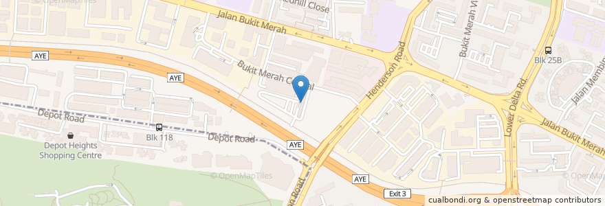 Mapa de ubicacion de Bukit Merah Interchange en Singapour, Central.