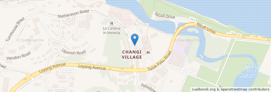Mapa de ubicacion de Changi Village Terminal en Singapore, Southeast.