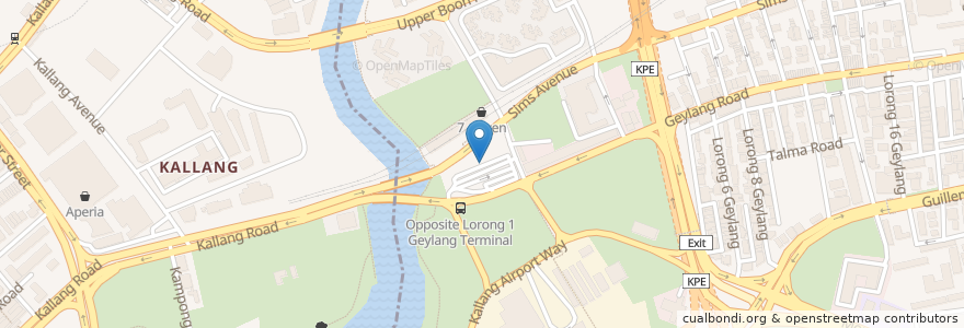 Mapa de ubicacion de Lorong 1 Geylang Terminal en Singapour.