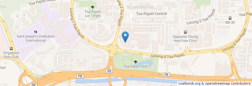 Mapa de ubicacion de Toa Payoh Interchange en Singapura, Central.