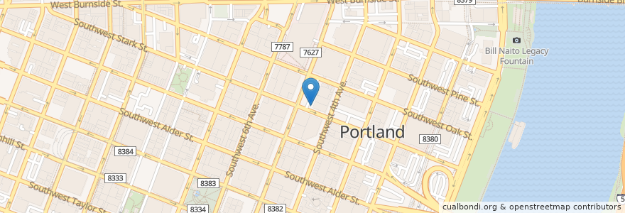 Mapa de ubicacion de Chez Dodo en États-Unis D'Amérique, Oregon, Portland, Multnomah County.