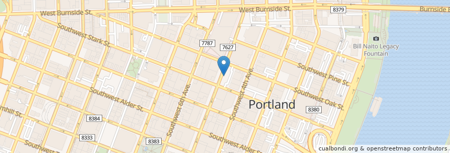 Mapa de ubicacion de Khob Khun en United States, Oregon, Portland, Multnomah County.