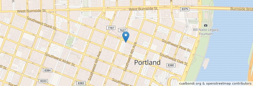 Mapa de ubicacion de Kingsland Kitchen en États-Unis D'Amérique, Oregon, Portland, Multnomah County.