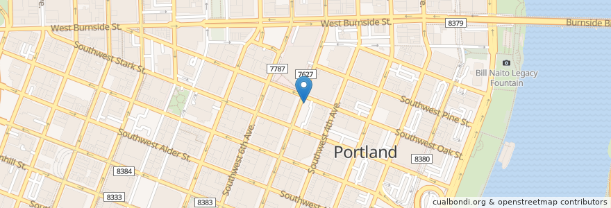 Mapa de ubicacion de Korean Twist en Vereinigte Staaten Von Amerika, Oregon, Portland, Multnomah County.