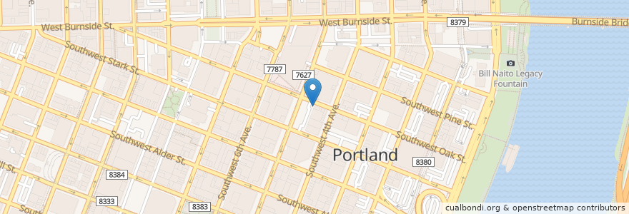 Mapa de ubicacion de PDX Empanadas en Estados Unidos De América, Oregón, Portland, Multnomah County.