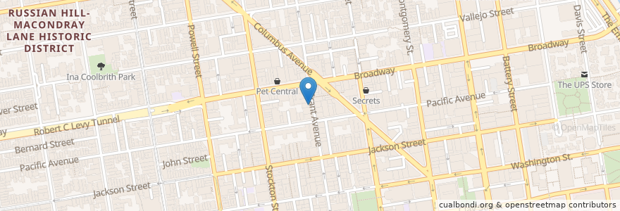 Mapa de ubicacion de Yee's Restaurant en アメリカ合衆国, カリフォルニア州, サンフランシスコ, San Francisco.