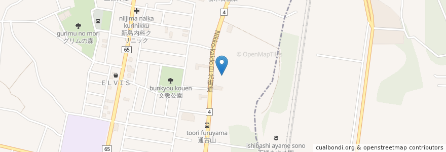 Mapa de ubicacion de おちあい眼科 en Japonya, 栃木県, 下野市.