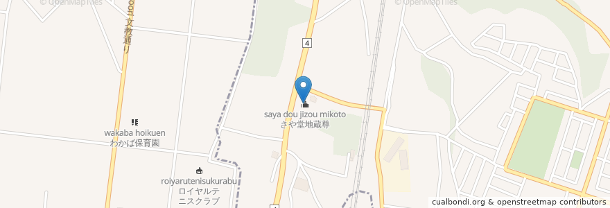 Mapa de ubicacion de さや堂地蔵尊 en ژاپن, 栃木県, 下野市, 上三川町.