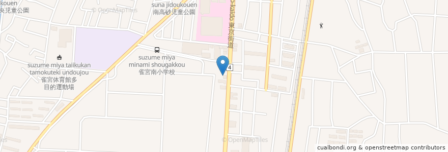 Mapa de ubicacion de とんかつ高田屋 en Japonya, 栃木県, 宇都宮市.