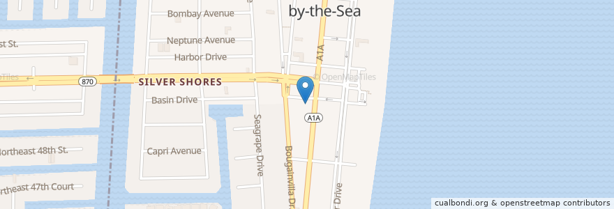 Mapa de ubicacion de BurgerFi en Vereinigte Staaten Von Amerika, Florida, Broward County, Lauderdale-By-The-Sea.