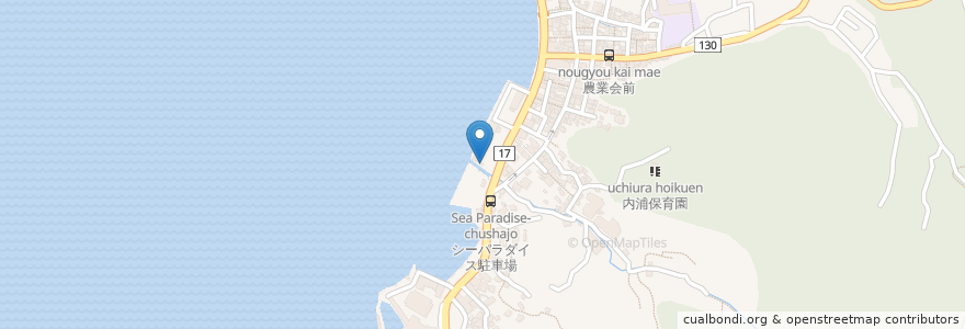 Mapa de ubicacion de 内浦漁港公衆トイレ en 日本, 静岡県, 沼津市.