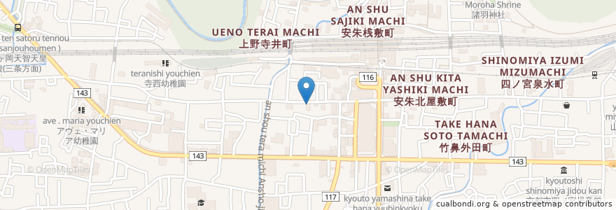 Mapa de ubicacion de 京琉酒彩 海月 en 일본, 교토부, 京都市, 山科区.