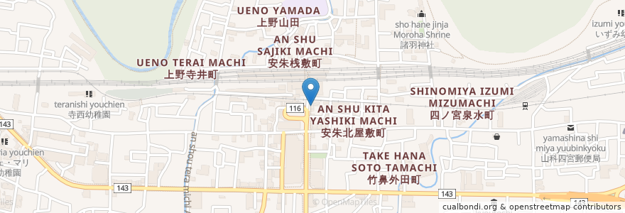 Mapa de ubicacion de ももじろう en ژاپن, 京都府, 京都市, 山科区.