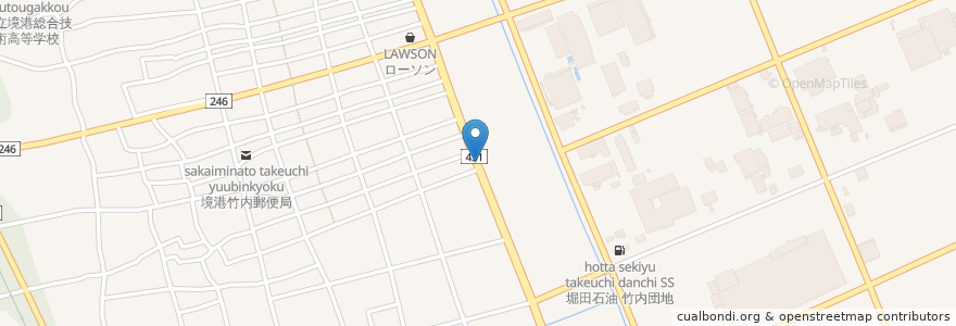 Mapa de ubicacion de 境港市 en Japan, Präfektur Tottori, 境港市.