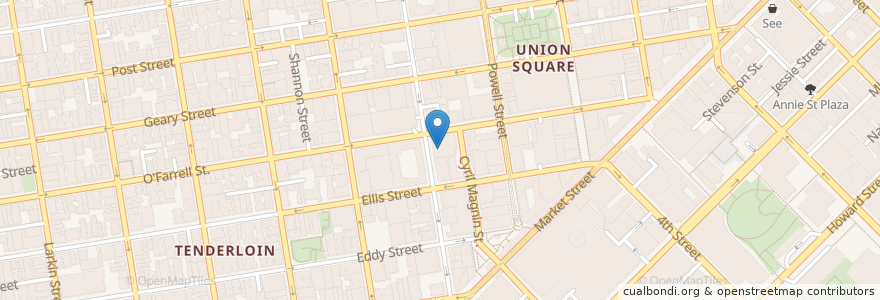 Mapa de ubicacion de The UPS Store en 미국, 캘리포니아주, 샌프란시스코, 샌프란시스코.