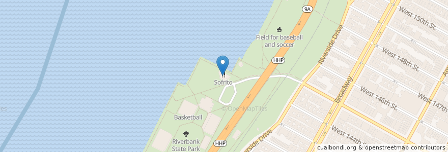 Mapa de ubicacion de Sofrito en 미국, 뉴욕, New York, New York County, Manhattan, Manhattan Community Board 9.
