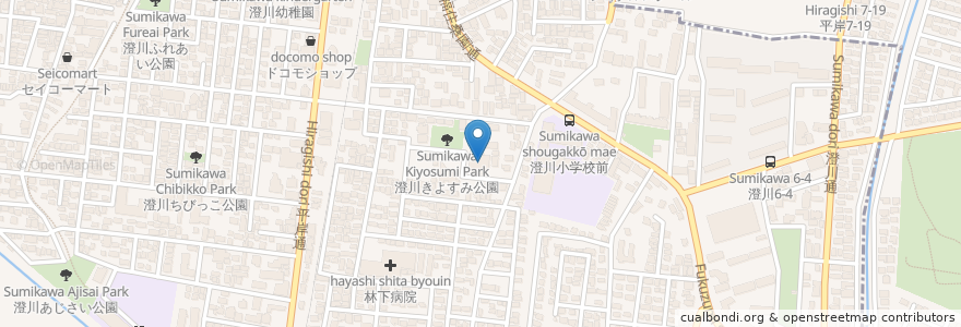 Mapa de ubicacion de 札幌市すみかわ地区センター en Japan, Präfektur Hokkaido, 石狩振興局, 札幌市, 南区.