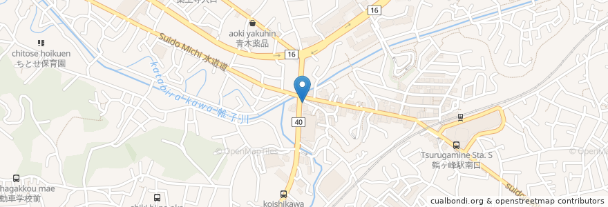 Mapa de ubicacion de 秋本薬局 en Япония, Канагава, Йокогама, Асахи.