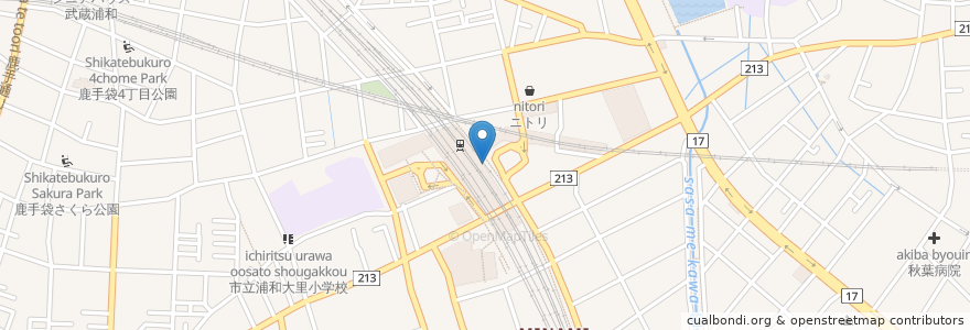 Mapa de ubicacion de スターバックス en Japan, 埼玉県, さいたま市, 南区.