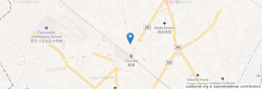 Mapa de ubicacion de くすりの岡田 en Japão, 埼玉県, 富士見市.